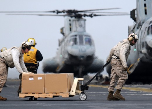 operating off the coast of Hachinohe in northeastern Japan in support of Operation Tomodachi.