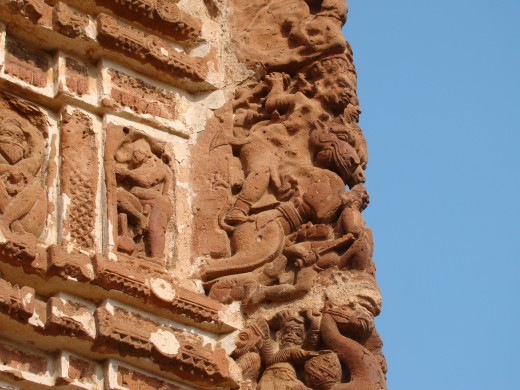 'Mrityulata' panel from Radha Govinda temple, Joydev-Kenduli; Birbhum district