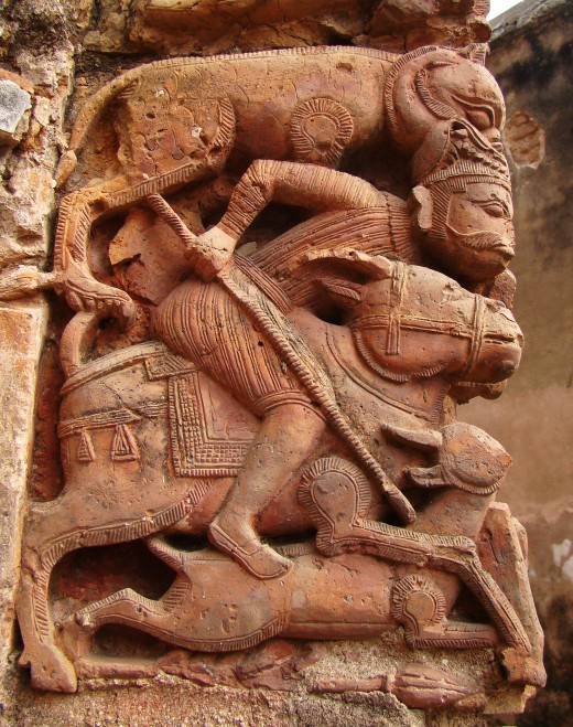 'Mrityulata' panel 1; from Lalji temple; Kalna, Bardhaman district 