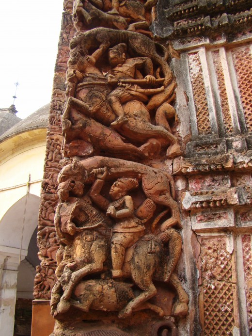 'Mrityulata' panel 2; from Lalji temple; Kalna, Bardhaman district 