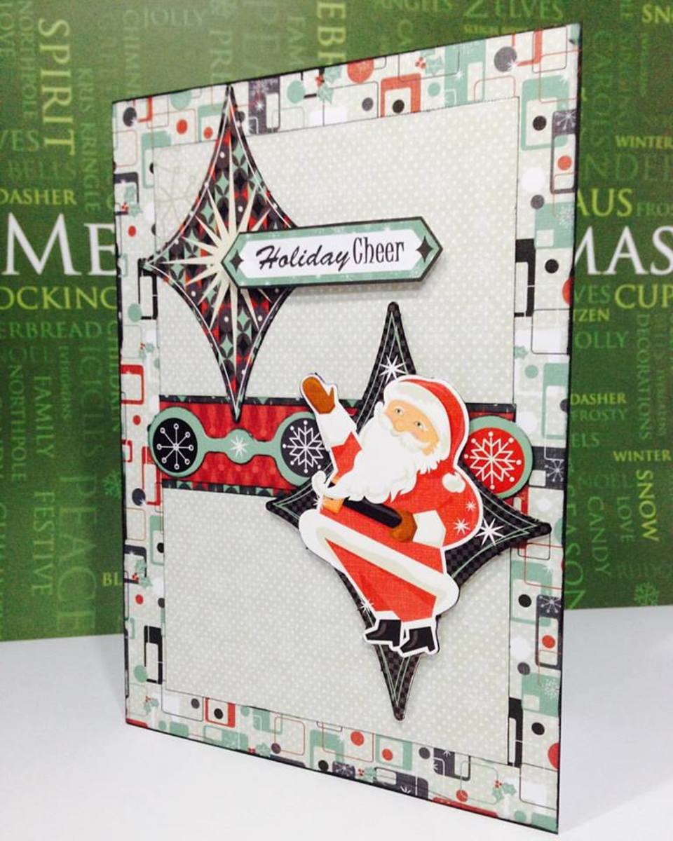 Card made by Fabrizio Martellucci using Hot of the Press Artful Card Kit Santa Baby