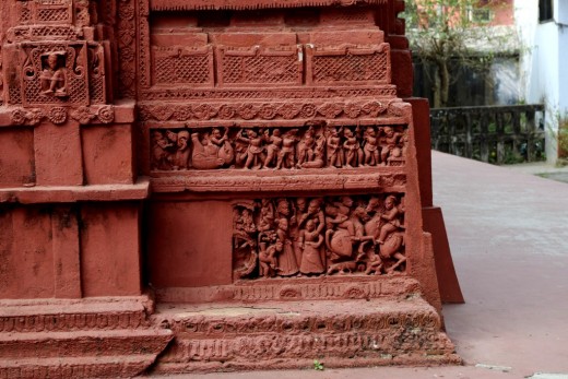 Right base panels : Nandadulal Jiu temple, Gurap