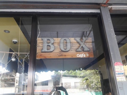 Name of the coffee shop from the outside.