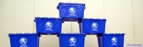 The blue bins' main aim is to instill the recycling consciousness in city residents.