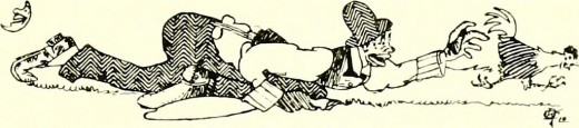  Image from page 224 of  "Bizarre" 1912 Titus makes  flying tackle after chicken  Losers defined