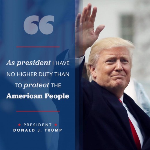 President Trump with Presidential pledge