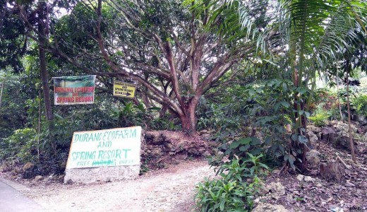 The signage for the spring
