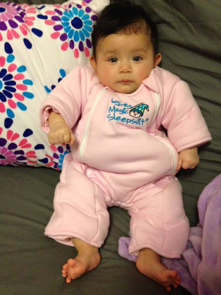 weighted infant sleepsuit