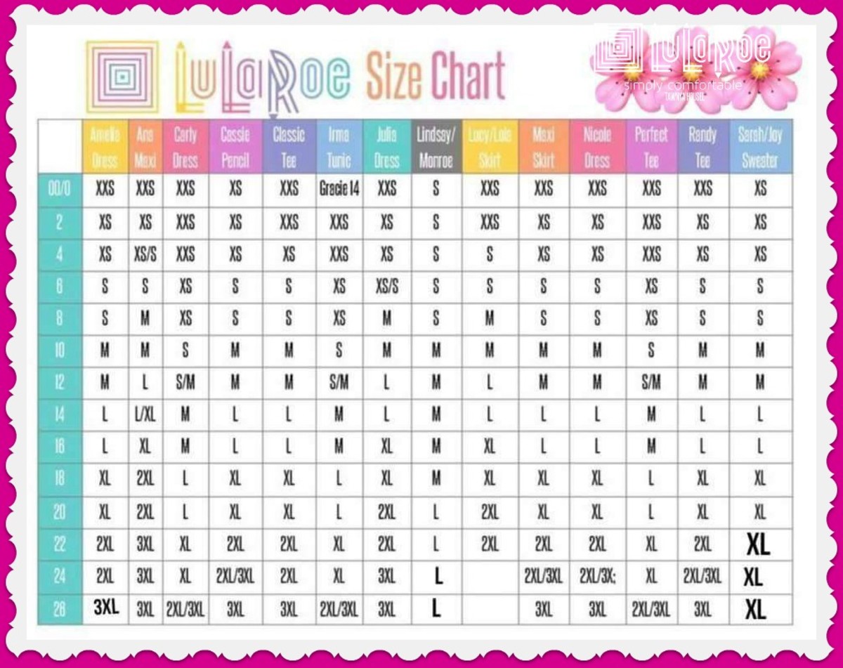 Lularoe L Xl Size Chart