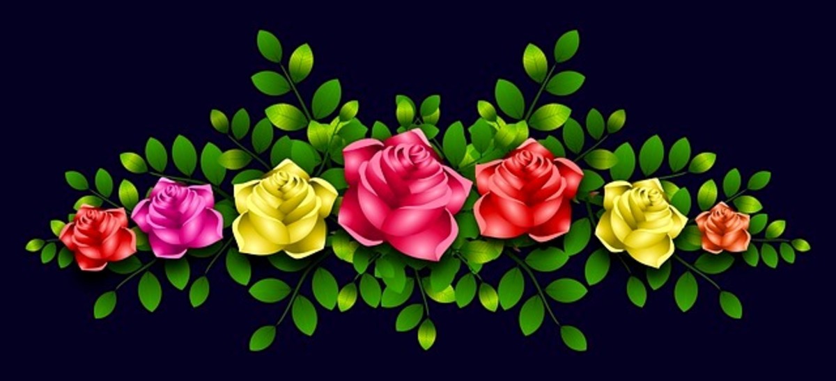 A panel of roses would make a nice center decoration for a bathtub.