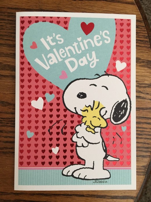 I picked up these Peanuts Valentine's Day cards at the grocery store for $1 for a whole package! You don't have to spend a lot to spread some love and encouragement.