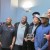 Teddy Robinson, gather with other band members and friends of Traxx9 Band with a plaque presented to the band. Teddy Robinson, gather with other band members and friends of Traxx9 Band with a plaque presented to the band.