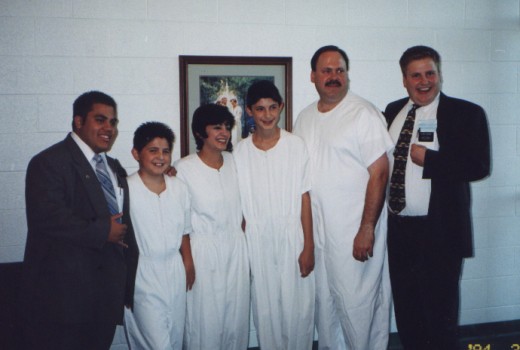 Family after getting baptized.  Family photo