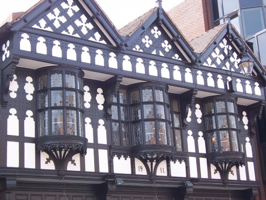 I love these windows on this 1911 building in Chester, England