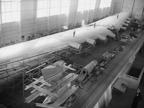 Spruce Goose During Construction