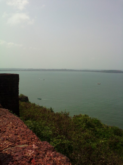 Areal view of Arabian Sea from Aguada fort