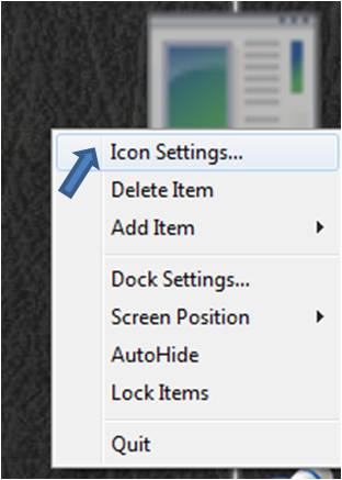 Choose icon settings