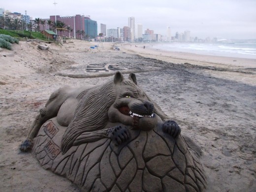 Beach art, Durban, South Africa