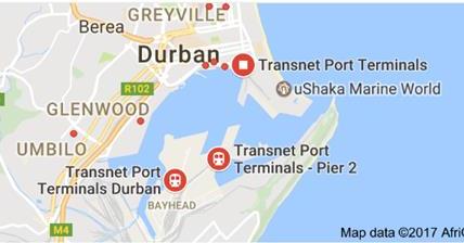 Durban Harbour @ Google Maps 