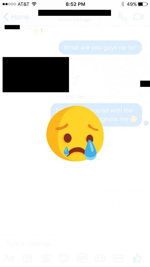 The sad animated graphic.