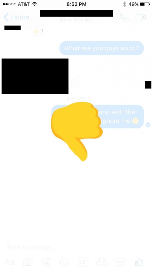 The thumbs down animated graphic.