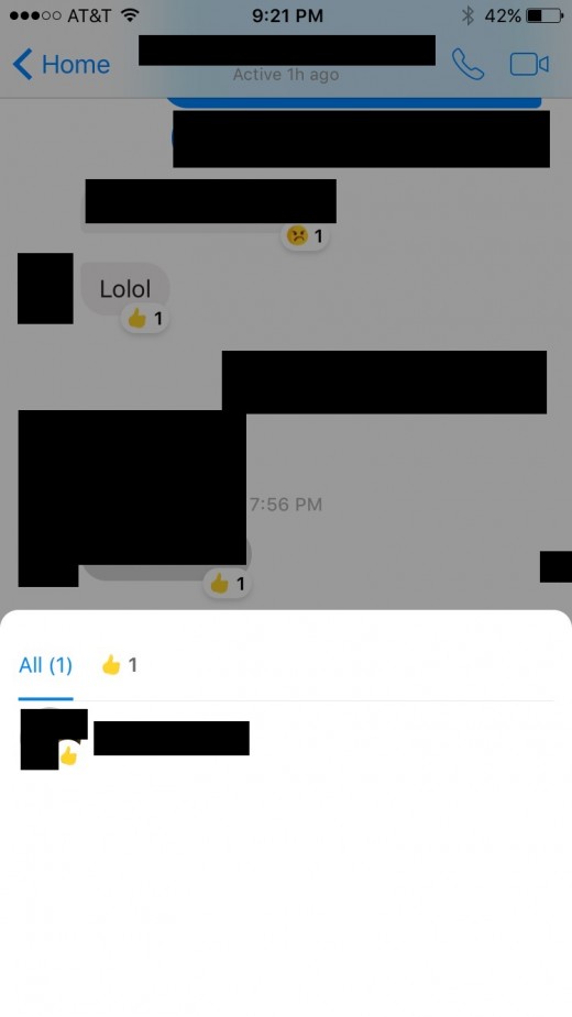 Tapping the reaction tray beneath a comment brings up a window that shows you who put what reaction on which comment.