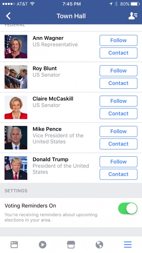 Turning on voting reminders makes it possible for Facebook to send you alerts on your device when local elections are coming up.