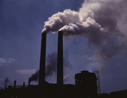 Alfred Palmer smokestacks - greenhouse gas emissions