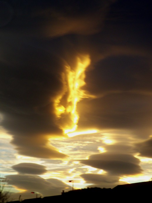 Fire in the sky. A flaming sign of doom?