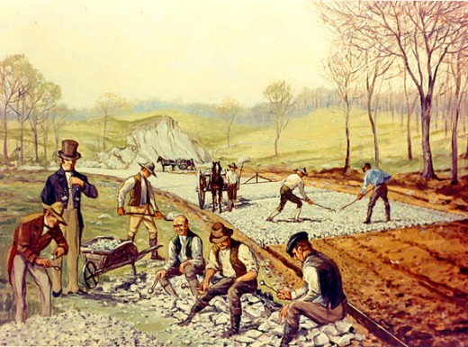 First American Macadam Road (Maryland, USA, 1823). Artist: Carl Rakeman.