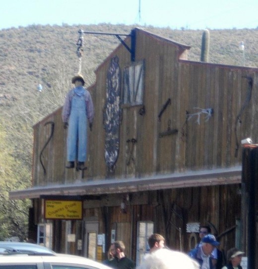Horse rustlers not allowed, at the general store