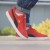Red and black Puma suedes