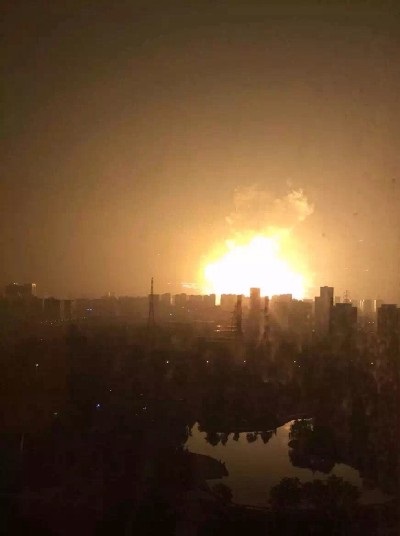 A large non-nuclear explosion 