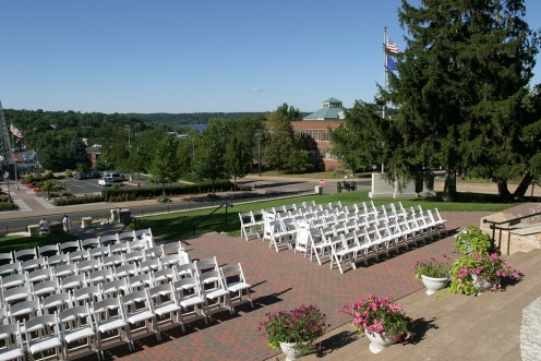 Ready for the wedding reception. By the size of this seating, there is going to a huge amount of folks who attend this wedding.