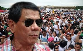 Hordes of passionate Filipinos rallying for Duterte as their leader.  
