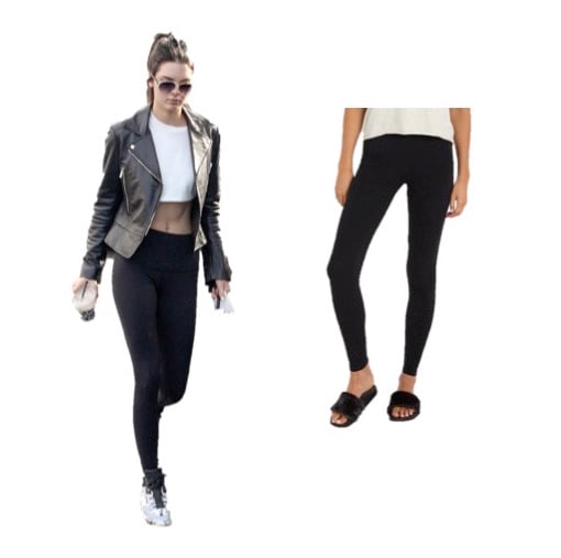 Left - Kendall Jenner Wearing Leggings