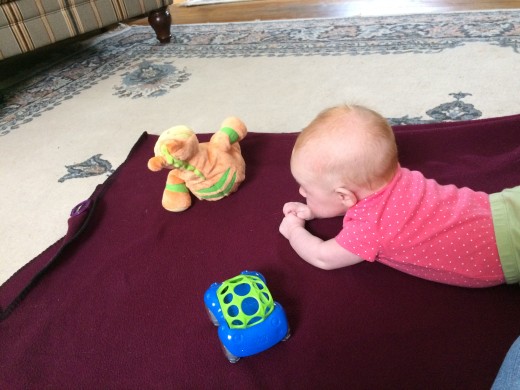 Tummy Time is so important for neck and shoulder muscle development.