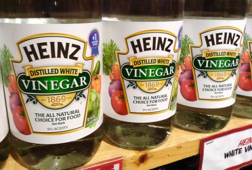 Vinegar can be used to clear greasy and grim around the house.