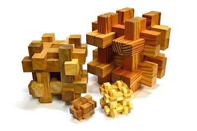 Wooden puzzles.