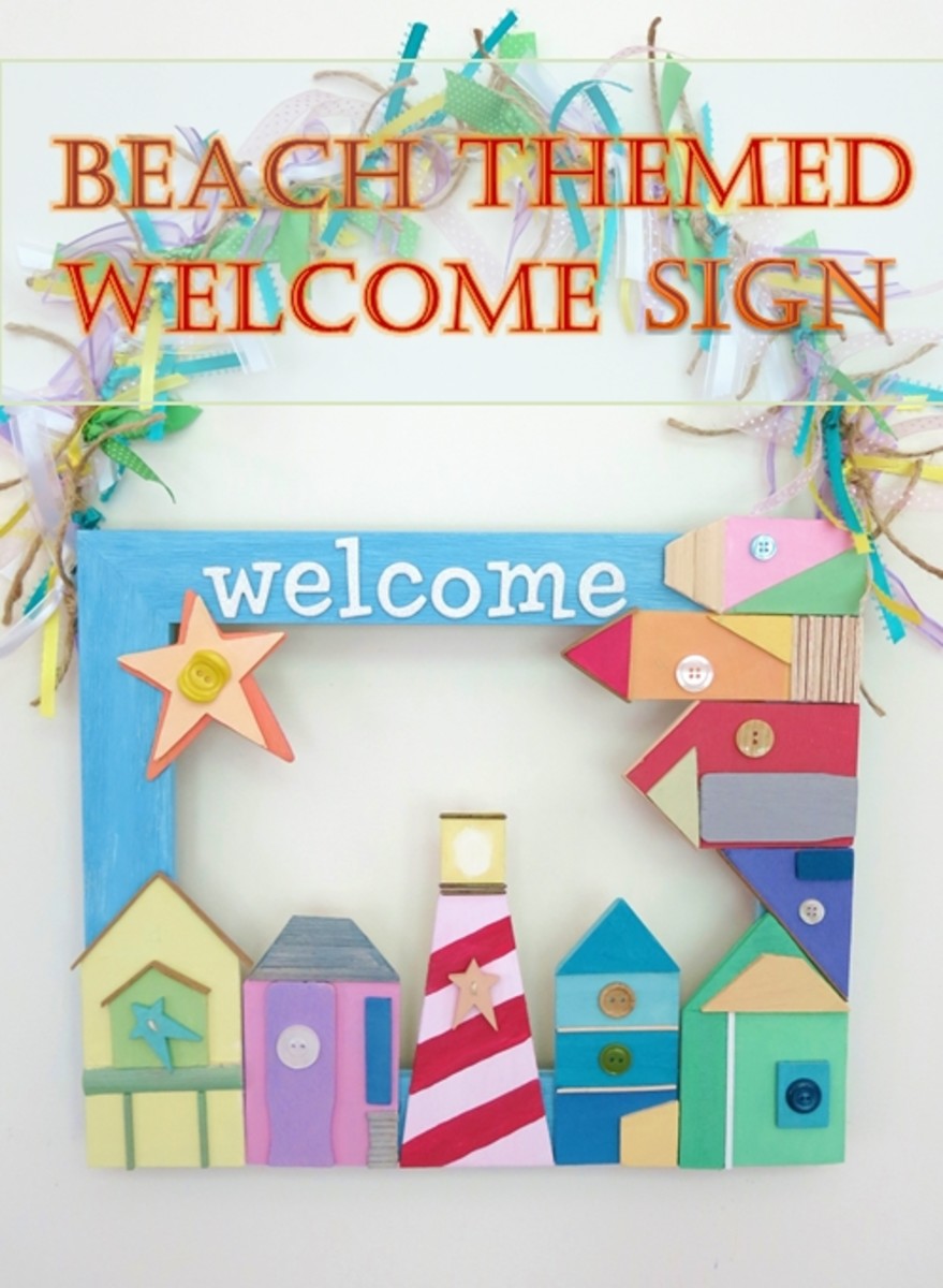 Beach Themed Sign Home and Garden