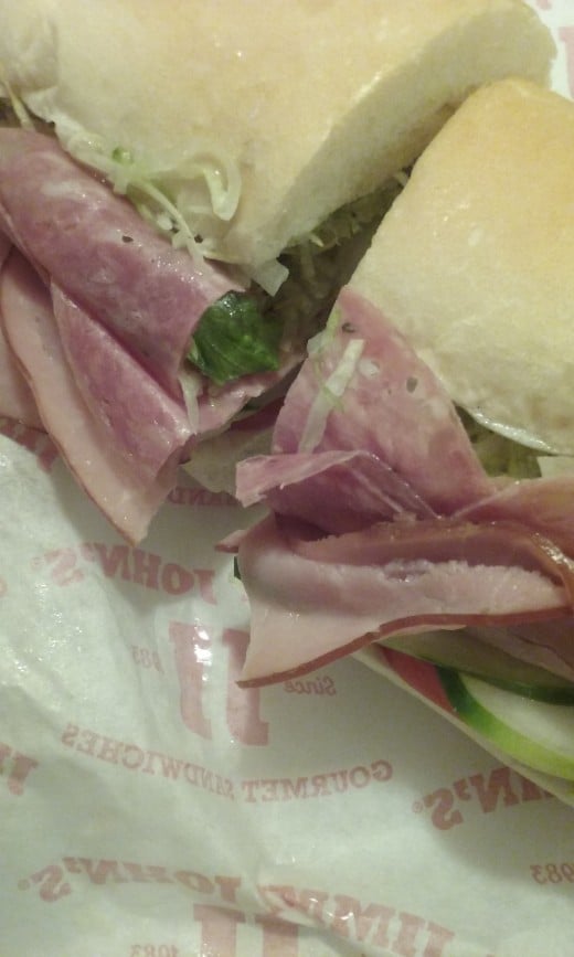 The sandwiches from Jimmy John's - The sandwiches were fresh and tasty