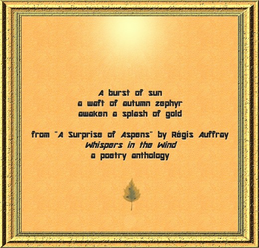 From "A Surprise of Aspens" by poet Regis Auffray 