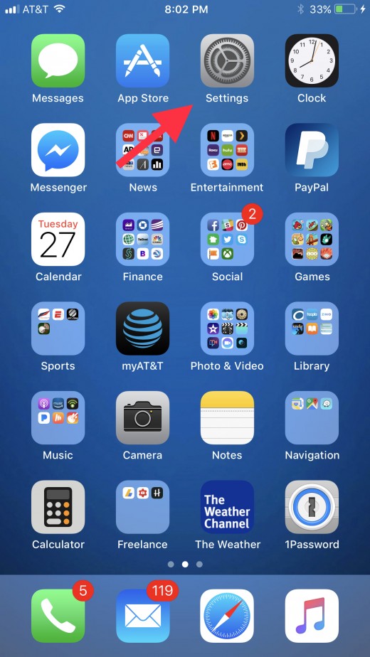 Tap to open the "Settings" app on your iPhone or iPad.