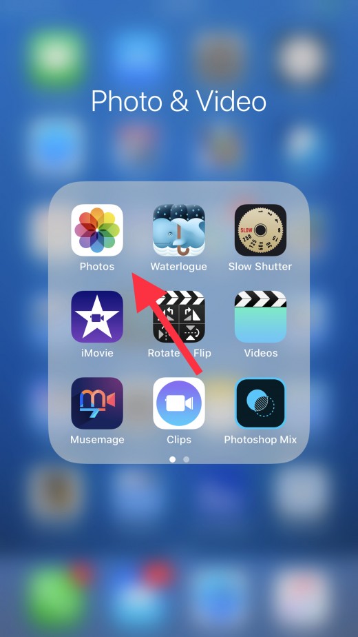 Tap to open the Photos app on your iPhone or iPad.