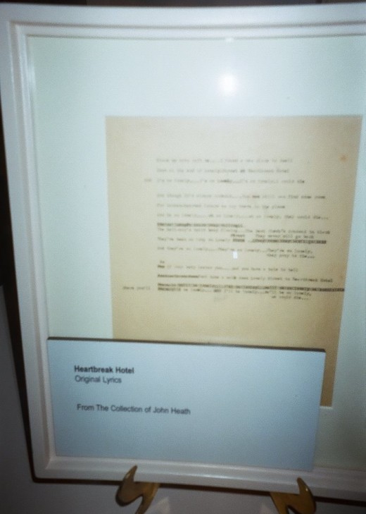 The original lyrics to Elvis' 1956 hit, Heartbreak Hotel