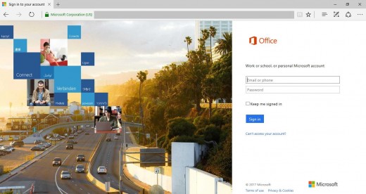 Click "Sign In" in the upper right corner of the screen. Enter the email associated with your Office 365 account.