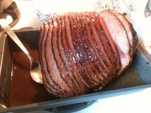 Cooking a glazed ham