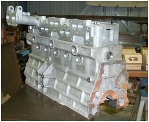 cast engine block for a car