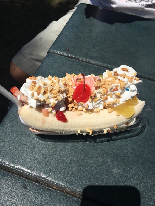 This banana split cost over $10. Fair food can get very pricey, indeed! 