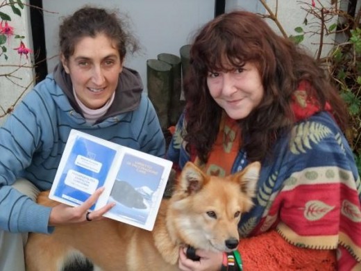 Cara from Italy with rescuer Dianne